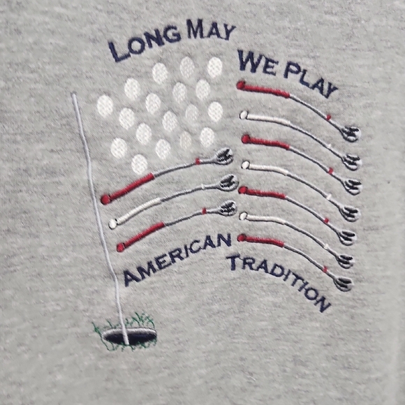 Classic Gray Crewneck Sweater with Graphic Design - Picture 3 of 4